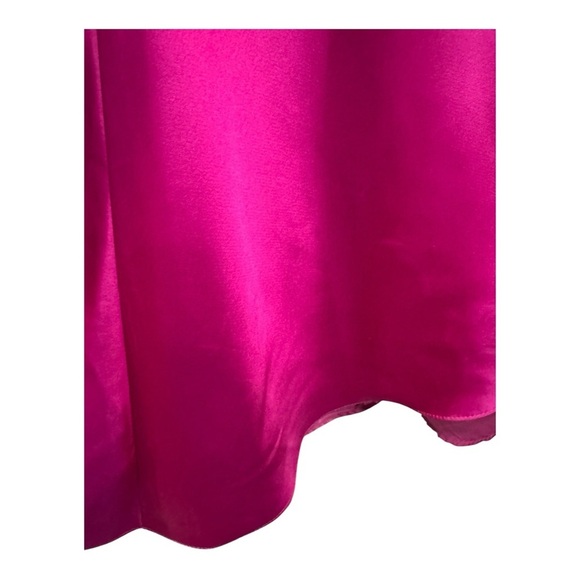 XSCAPE Flower-Trim Sleeveless Satin Gown NWT - Picture 10 of 11